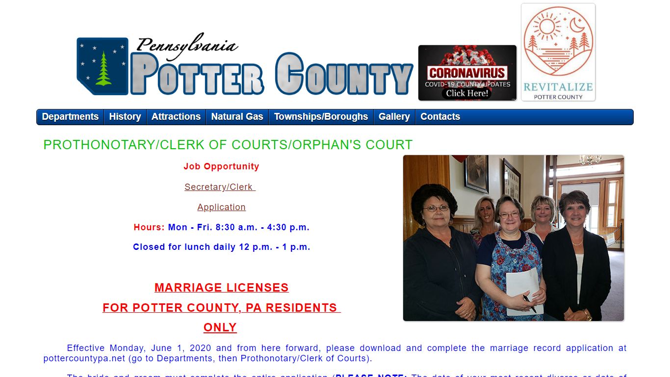 Potter County Pennsylvania ...Prothonotary/Clerk of Courts/Orphan's Court